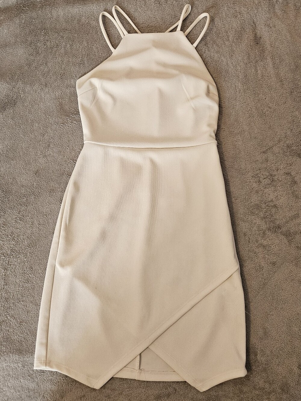 Ivory White Strappy Origami Dress